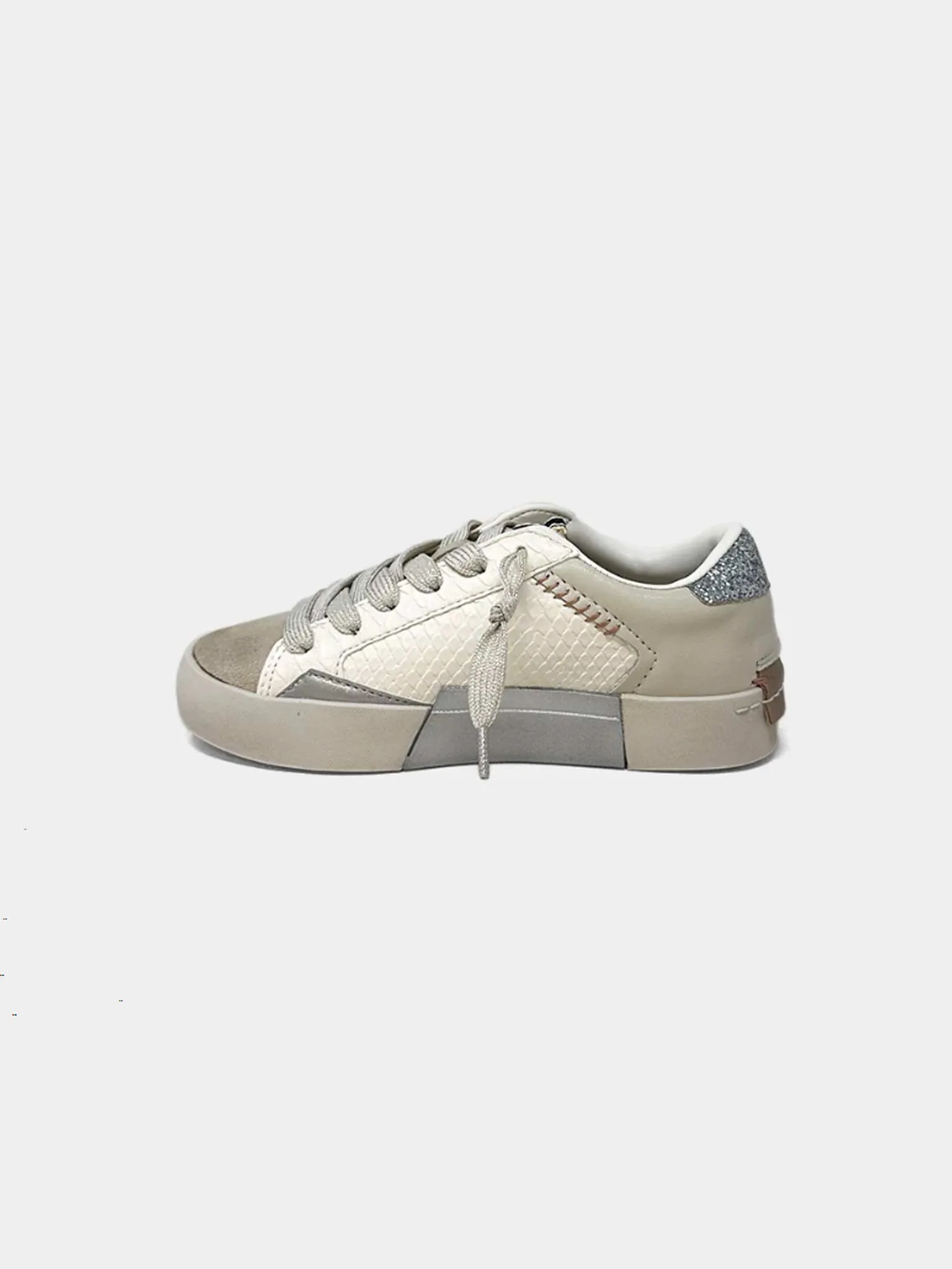Ruby Kids Sneaker in Bone Snake