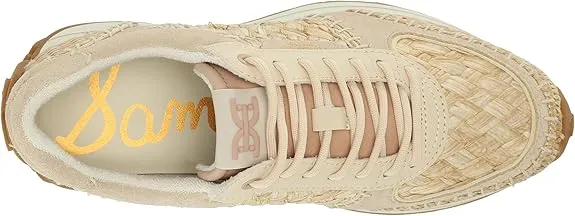 Sam Edelman Jianna Warm Sand/Dark Natural Lace Up Rounded Toe Low Top Sneakers