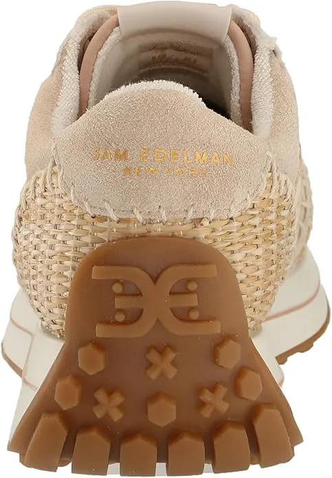 Sam Edelman Jianna Warm Sand/Dark Natural Lace Up Rounded Toe Low Top Sneakers