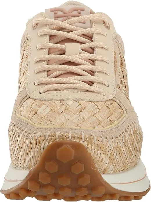 Sam Edelman Jianna Warm Sand/Dark Natural Lace Up Rounded Toe Low Top Sneakers