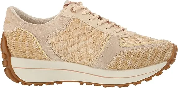 Sam Edelman Jianna Warm Sand/Dark Natural Lace Up Rounded Toe Low Top Sneakers