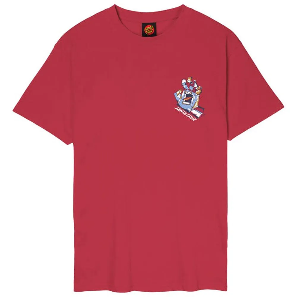 Santa Cruz Screaming Scratched Hand Strip T Shirt