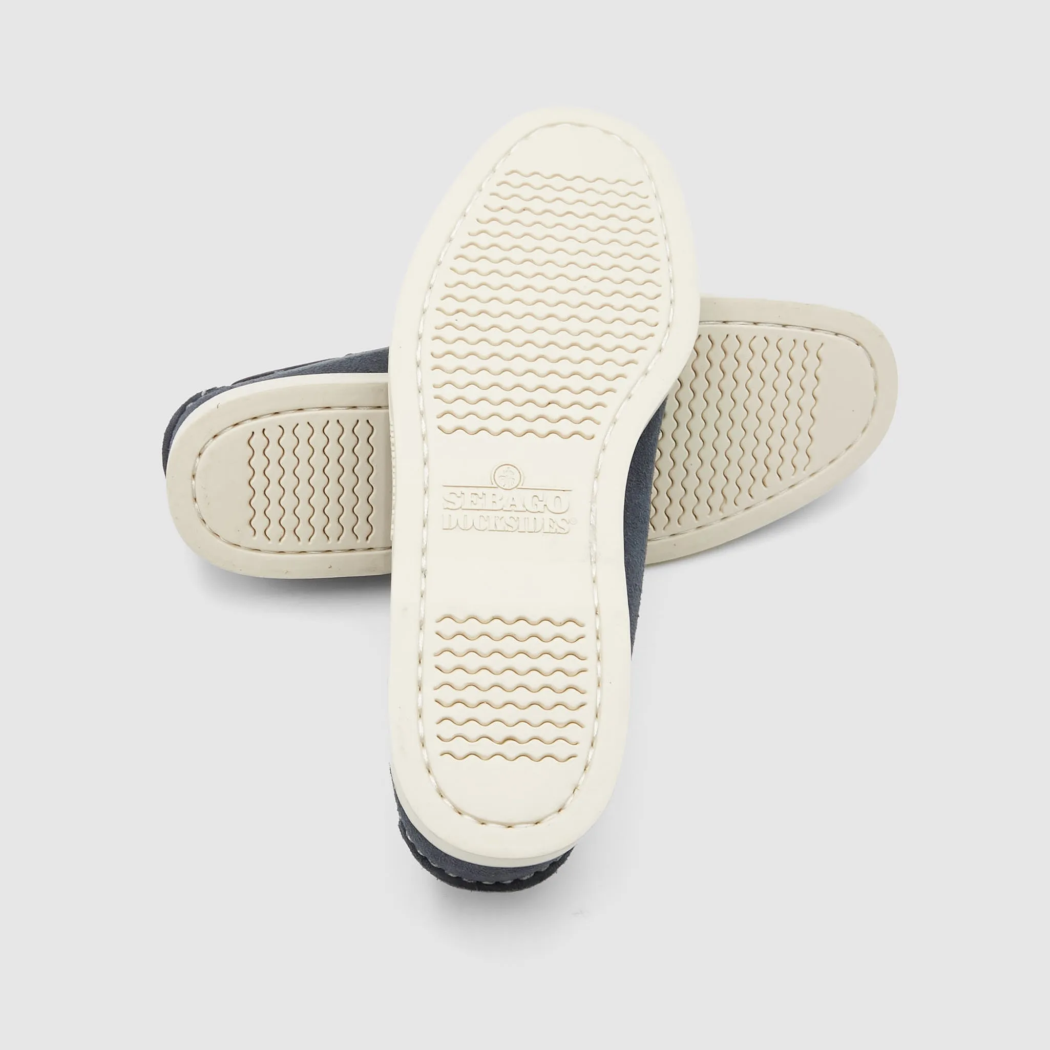 Sebago Navy Nubuck Leather Docksides Boat Shoes