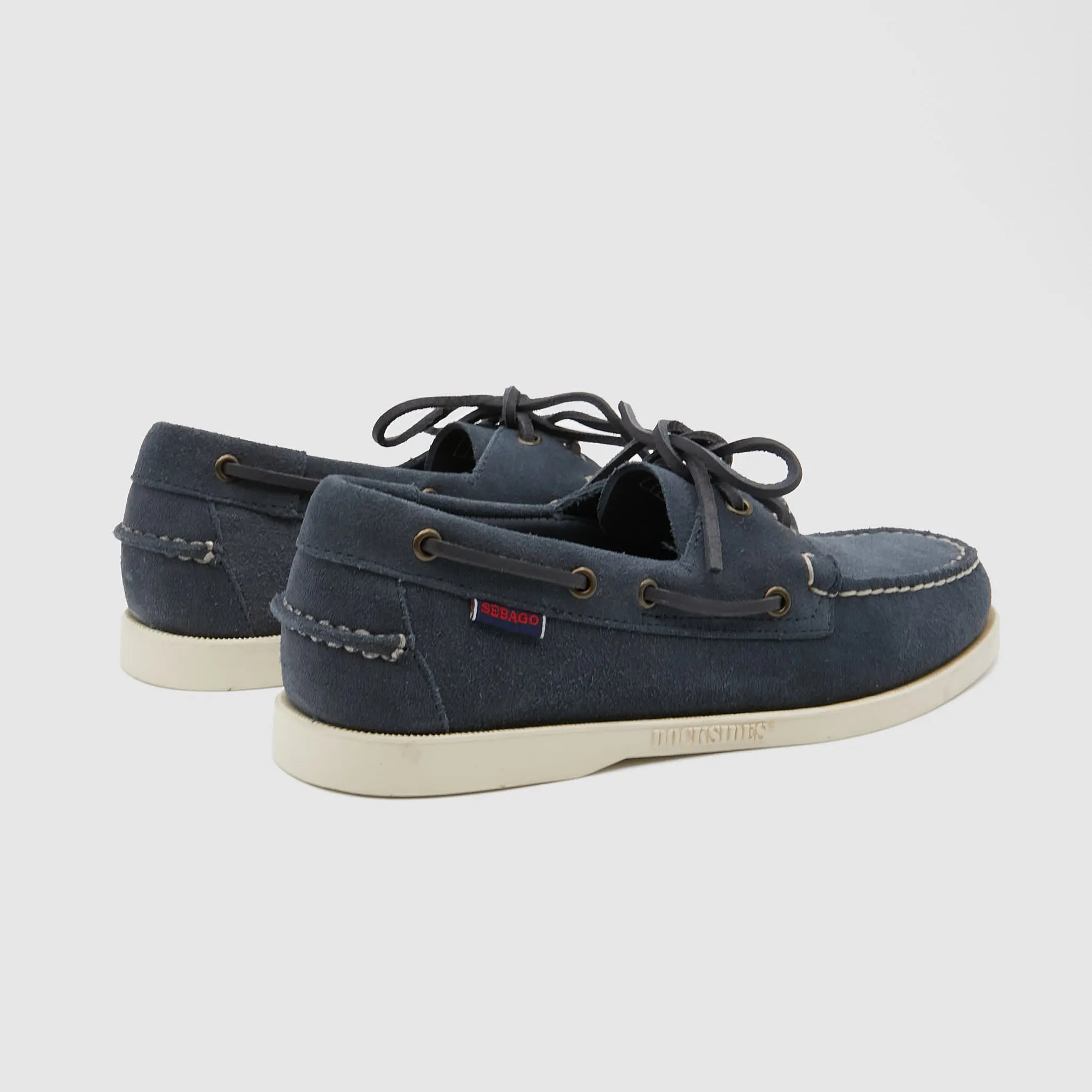 Sebago Navy Nubuck Leather Docksides Boat Shoes