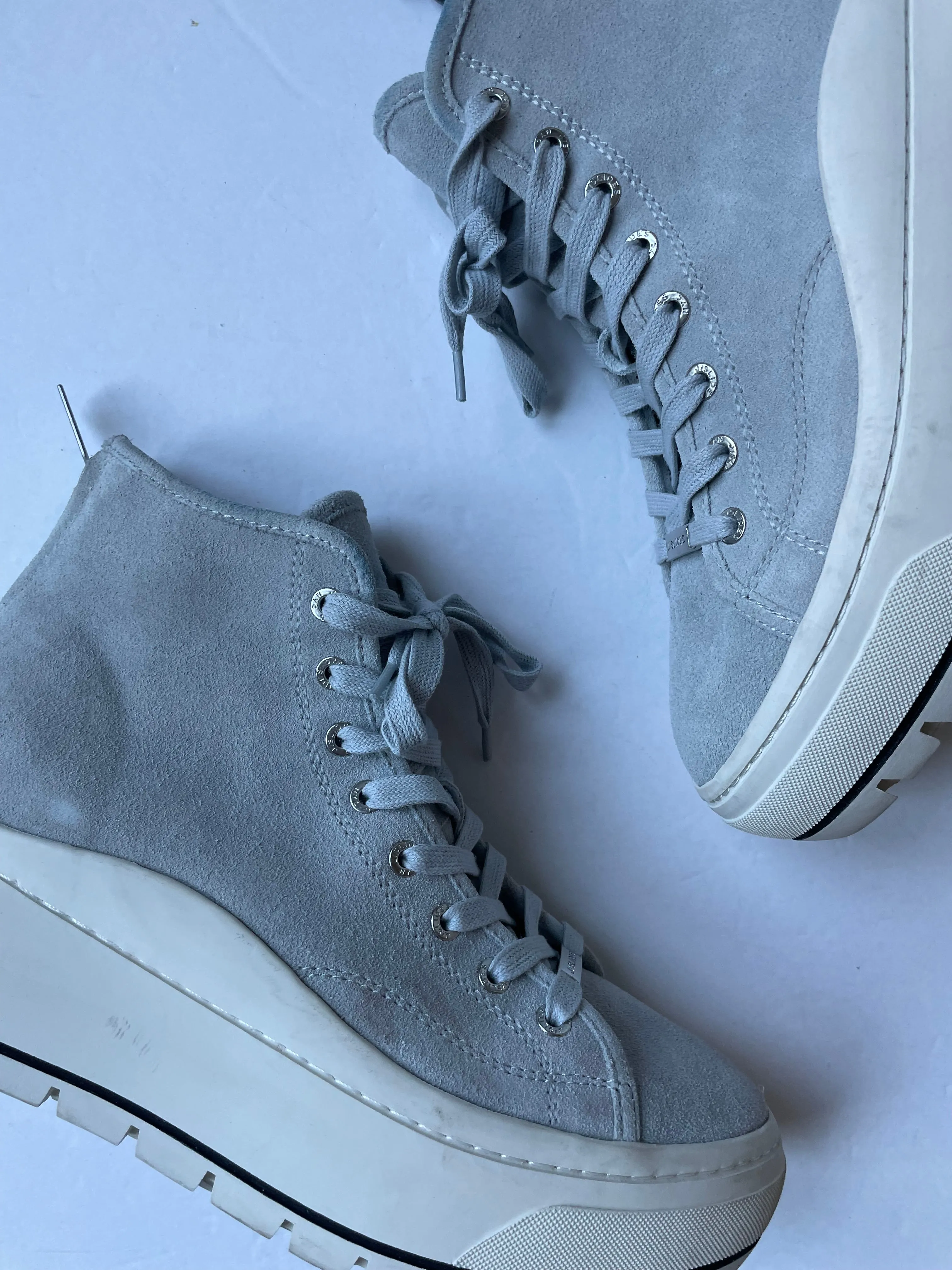 Shoes Sneakers Platform By J Slides In Grey, Size: 10