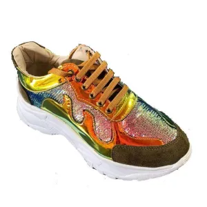 Sneakers Gold Fire with Sequins