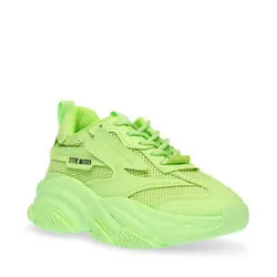 Steve Madden Possession Lime Fashion Lace Up Boyfriend Chunky Platform Sneakers