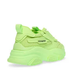 Steve Madden Possession Lime Fashion Lace Up Boyfriend Chunky Platform Sneakers