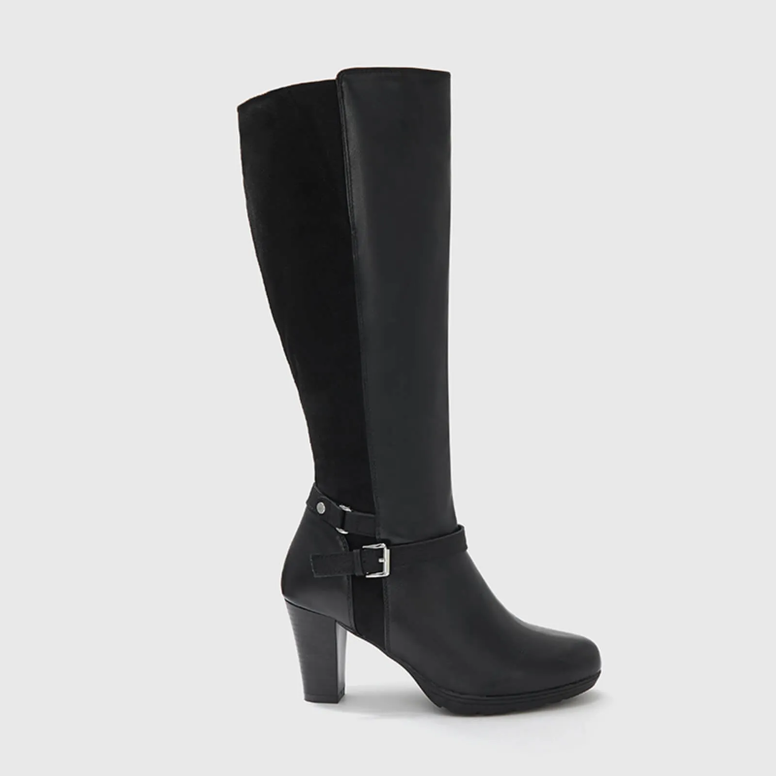 Wide Calf Knee High Boots With Zipper