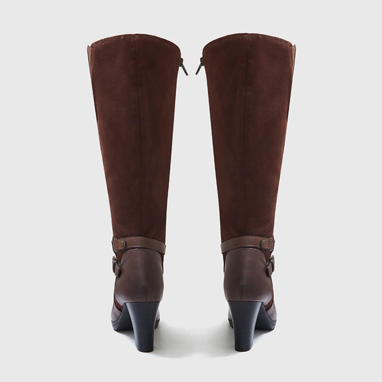 Wide Calf Knee High Boots With Zipper