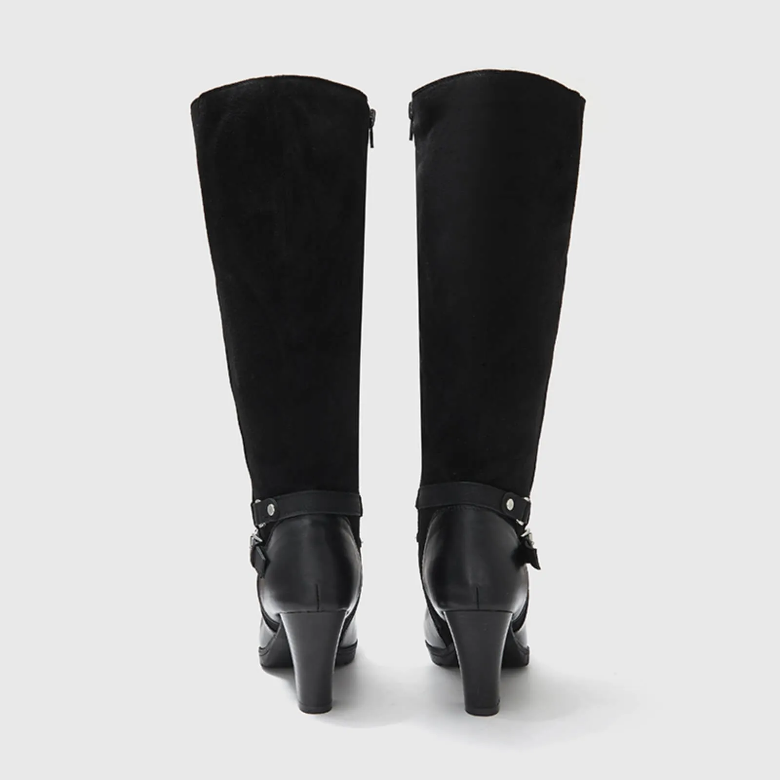 Wide Calf Knee High Boots With Zipper