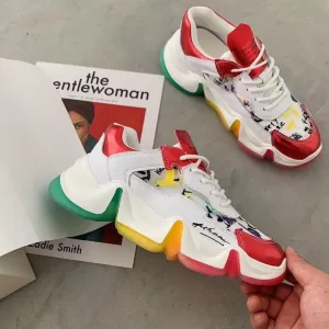 Women's rainbow sneakers