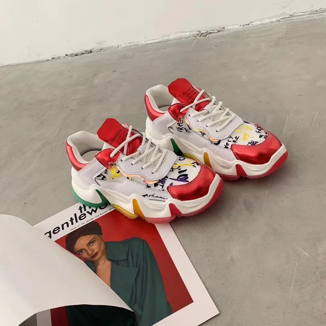 Women's rainbow sneakers