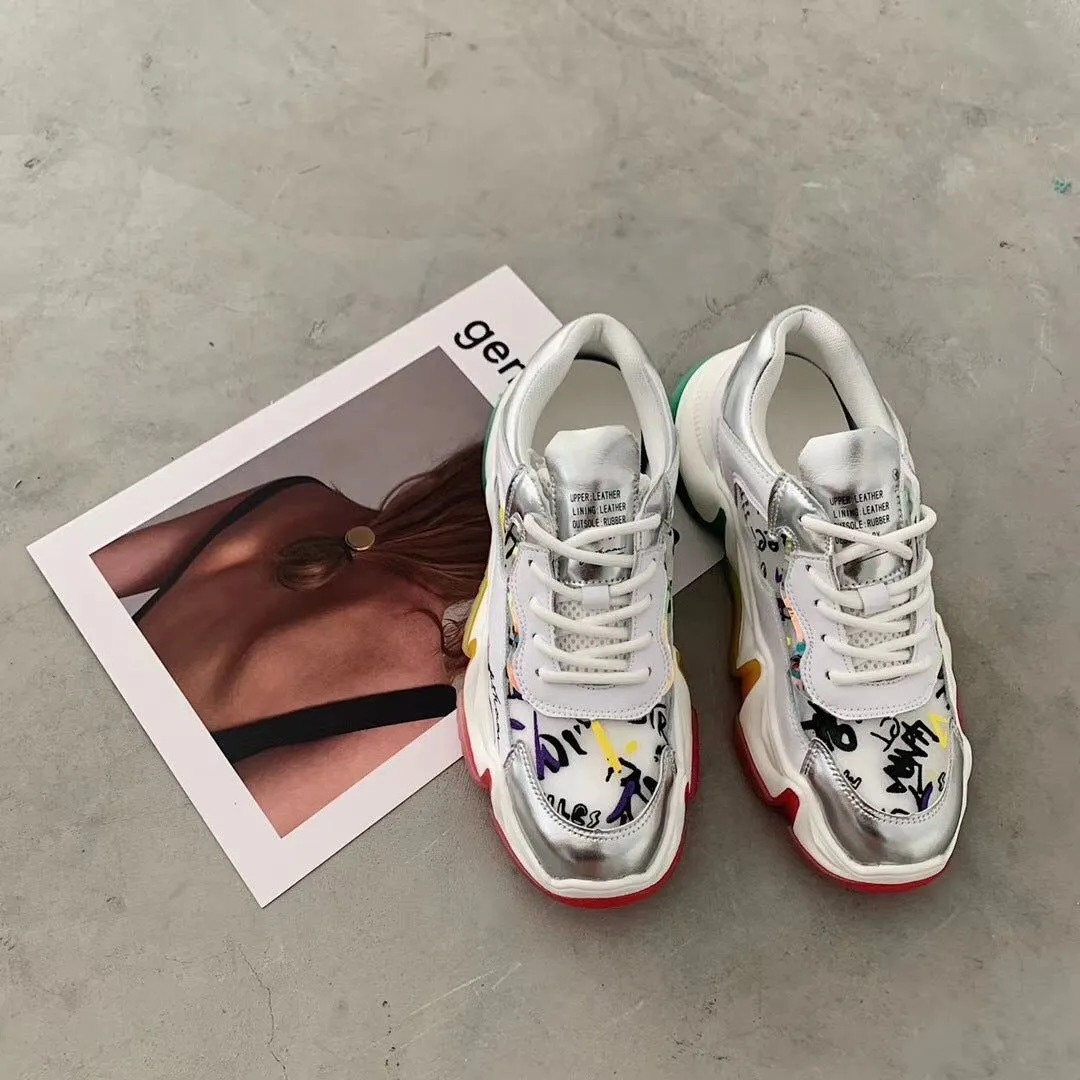 Women's rainbow sneakers